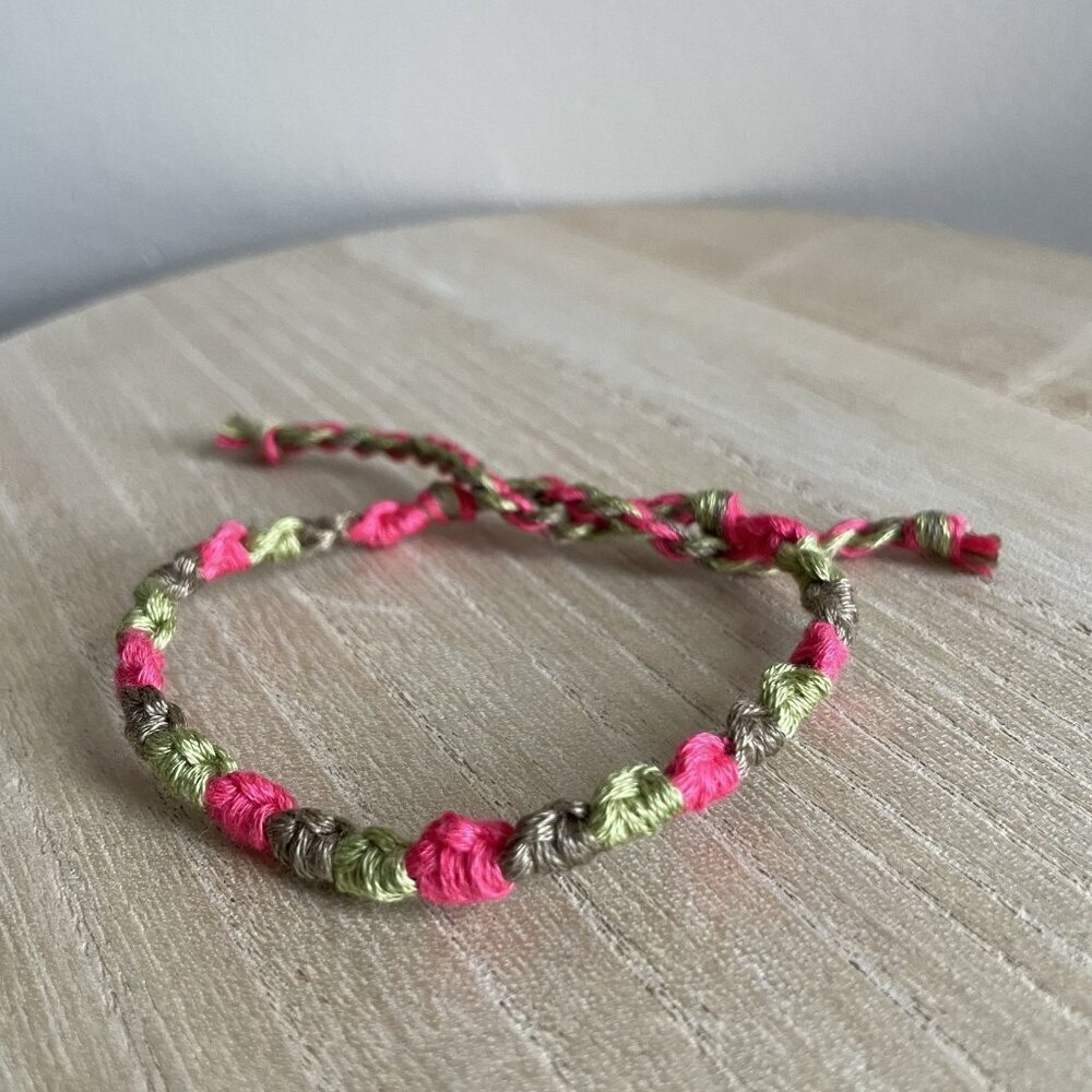Kaitlyn Bracelet, anklet, trendy, comfortable, tie, embroidery thread, woven, gi